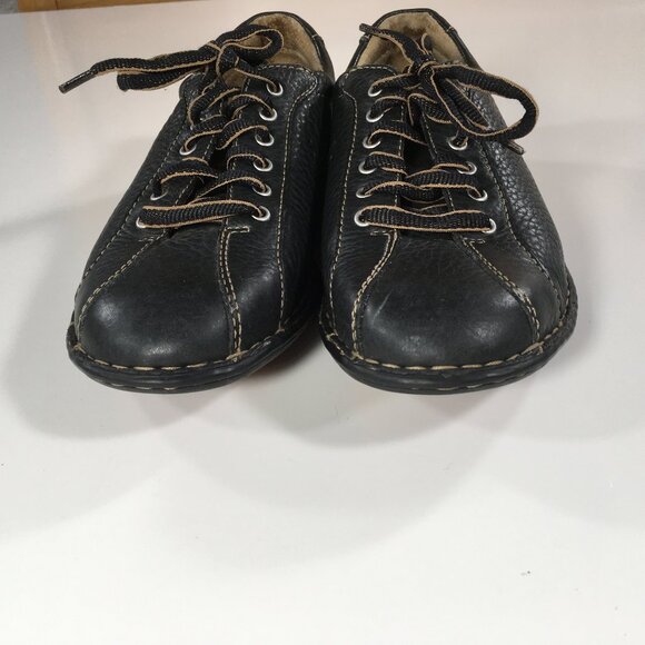 Born Lace Up Sneakers Womens Size 8.5 EUR 40 Black Leather W3643 - Picture 6 of 9